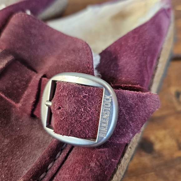 Birkenstock Men's Wine Suede Loafers - Picture 6 of 11